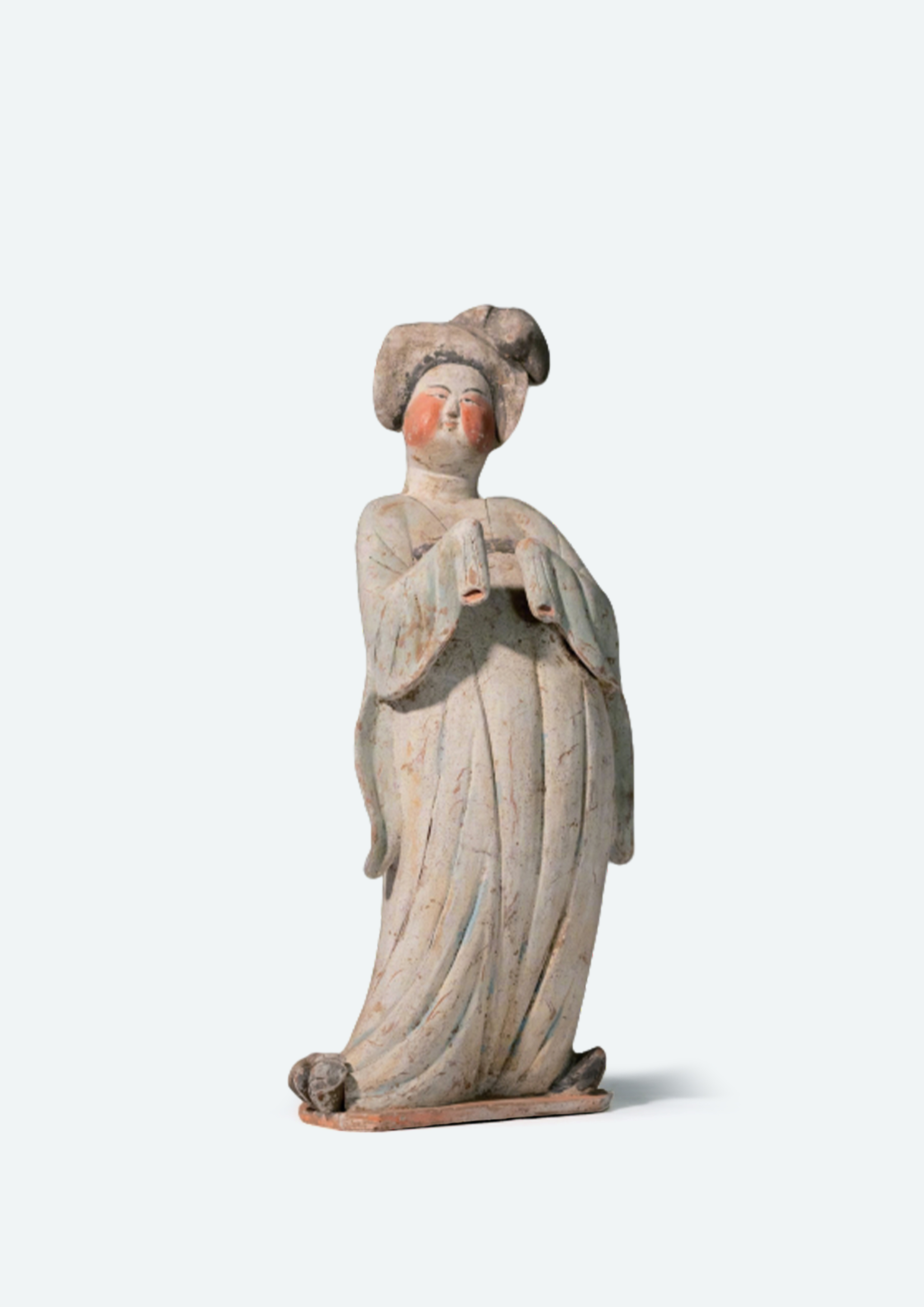 唐  陶俑胖女士像