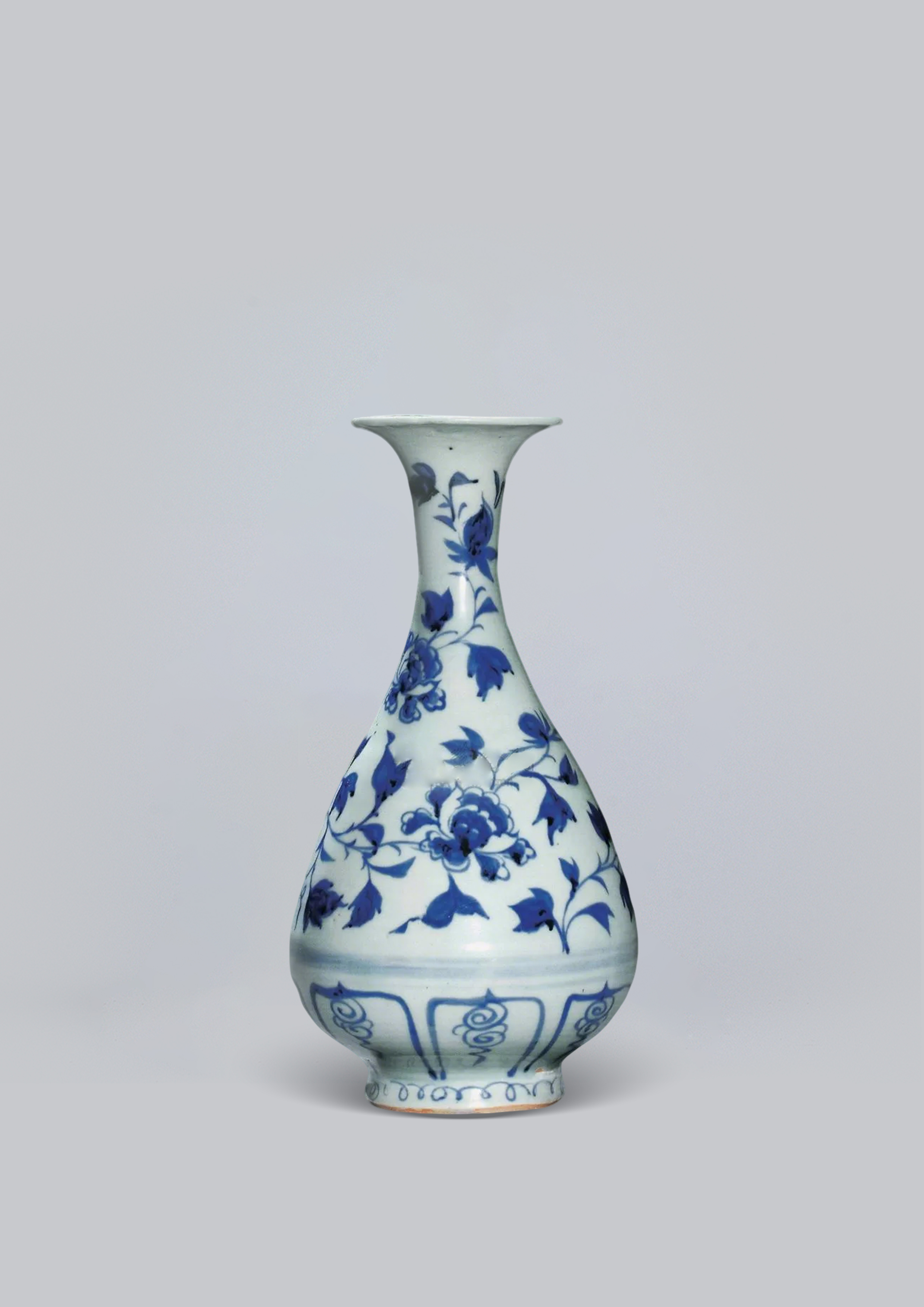 元 青花缠枝花纹玉壶春瓶