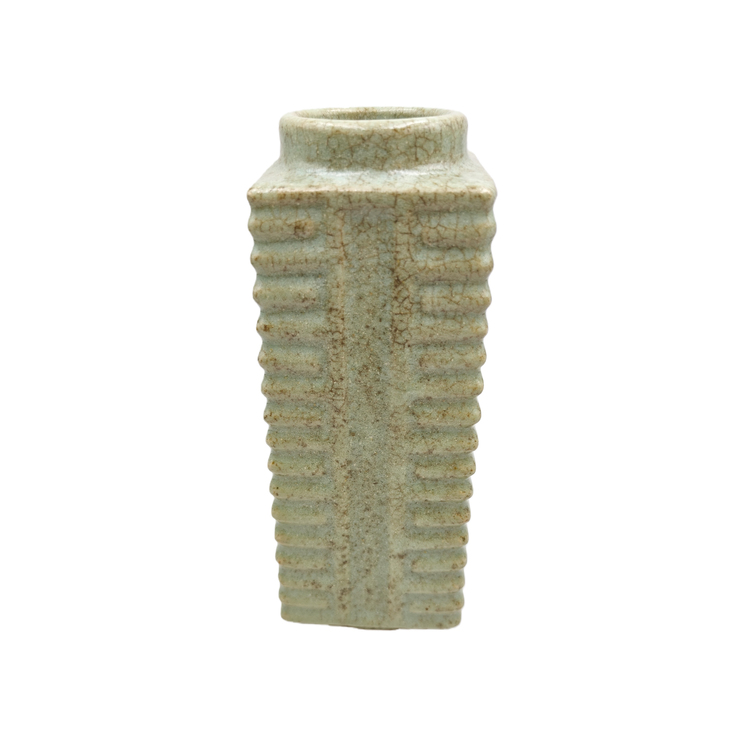 宋代 汝窑粉青釉琮式瓶