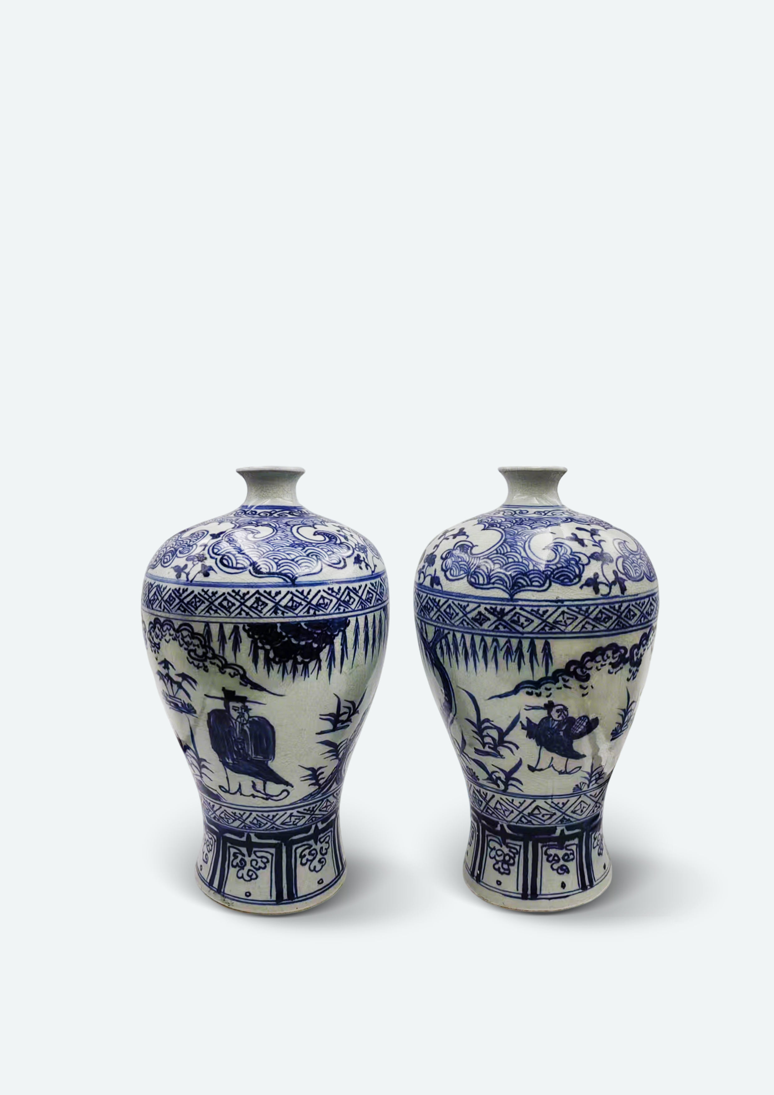 【一眼千年，瓷上史詩】青花人物故事梅瓶，藏著中國陶瓷最磅礴的江湖氣與文人魂